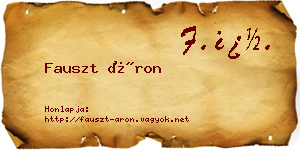 Fauszt Áron névjegykártya