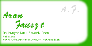 aron fauszt business card