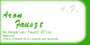 aron fauszt business card